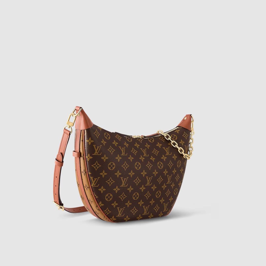 Túi Louis Vuitton Loop Hobo Monogram Canvas Nữ Nâu